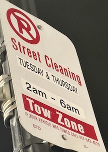 Street Cleaning Tues-Thur, 2 AM to 6 AM