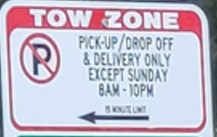 Pick-up/Drop off & Delivery Only Except Sunday, 8 AM to 10 PM
